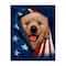 Stupell Industries Puppy & American Flag Canvas Wall Art